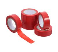 Warmhm 6 Rouleaux ruban électrique ruban adhésif rouge ruban isolant bande haute température bande électorale Ruban de meuble ruban pour câble plat flexible ruban de couleur cassettes PVC