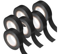 Warmhm 6 Rouleaux Ruban Isolant Électrique Noir 19mm X 20m en Pvc Résistant pour Isolation et Réparation des Câbles Performance Thermique pour Électricien
