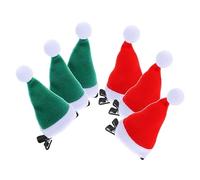 Warmhm 6pièces Lot De Pinces à Cheveux Forme De Bonnet De Père Noël Petits Accessoires Pour Cheveux Hiver Et Cadeaux De Noël