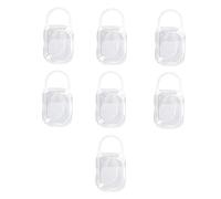 Warmhm 7 Pièces Boîte de Rangement pour Tétines Conteneur Portable pour Accessoires de Garçon Fille Protection Poussière Organisation Optimale