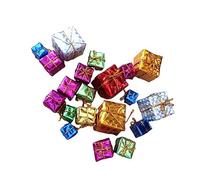 Warmhm 72Pcs Décor De Noël Fournitures D'Artisanat Décorations De Bureau Emballé Miniature Cadeau Boîte Petit Paquet pour Arbre De Noël Petite Boîte Petit Cadeau Pendentif Ornement