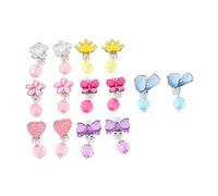 Warmhm 7paires Boucles Oreilles Clip Garçon Fille Pendentifs Oreilles Pour Filles Design Motifs De Dessins Animés