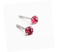 Warmhm 8 paires Boucles Oreilles Mini Zircon Multicolore de Bijoux Diamant avec Bouchons Plastique Élégance et Confort pour Piercing Corporel