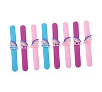 Warmhm 8 Pièces Cercle d'élingue de bijoux pour enfants bracelets à pression pour enfants jouets de fille cotillons bracelets de claque d'anniversaire Bracelets en instant Gel de silice