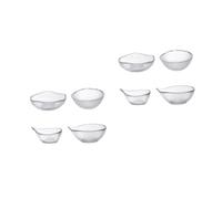 Warmhm 8 Pièces Lot Bols Verre pour Sauce et Condiments Coupelles à Tremper pour Sauce Soja Assiettes à Dessert et Plats à Assaisonnement Design Simple et Moderne pour Apéritif et Dîner