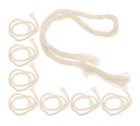 Warmhm 8 pièces Mèche pour Lampe à Pétrole Chanvre Naturel Lot de Accessoire pour Lampe à Huile et Lanterne à Kérosène pour Bricolage et Remplacement