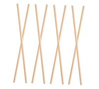 Warmhm 8 Pièces Miniature Dollhouse Wood Strips Molding Tiny House Wall Borders for DIY Craft Furniture Baseboard Decoration and Building Supplies