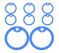 Warmhm 8 Pièces Protège-Plaque D'identification pour Chien Silencieux pour Médailles pour Animaux de Compagnie du Bruit Silicone Rond Bleu Extensible pour Collier de Chien