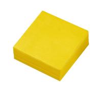 Warmhm 80 Pièces Serviette Jetable, Serviettes de Table Jetables en Papier Jaune, Lot, pour Mise de Table et Bureaux, pour Personnes Âgées et Bébés