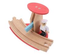 Warmhm Accessoire de Jouet de Blocage Routier en Bois pour Train Design Léger et Détails Réalistes, Construction de Scènes Ferroviaires et Décoration Bureau