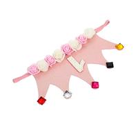 Warmhm Accessoires De Cheveux Couronne Pour Enfants Rose Première Couronnes D'anniversaire Couronne D'anniversaire De Filles Couronne Enfants Mini Chapeaux D'anniversaire Tiare En Tissu