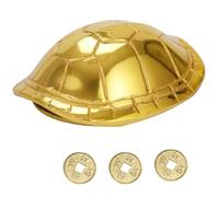 Warmhm Accessoires de Divination en Cuivre Or de Carapace de Tortue, Jeu Prop pour Décoration Bouddhiste, pour Temple et Réunion Familiale