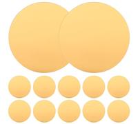 Warmhm Acrylique Plateau Miroir Rond Doré Dos Adhésif 12 Pièces | Mariages et Banquets, Finition Éclatante, Effet Lumineux, Surface Lisse Non Poreuse, Réutilisable