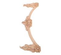 Warmhm Applique Décorative en Bois Sculpté 31X10 CM Moulures en Bois Non Peintes pour Meubles Cadres et Portes Ornement Mural Classique pour Décoration Intérieure DIY