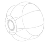 Warmhm Armature de Lampe Ronde Métal pour Abat-jour Cage de Protection pour Ampoule Cadre DIY Polyvalent pour Lampe de Table de Chevet et Suspension Finition Artisanale Fer