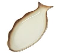 Warmhm Assiette Céramique Japonaise pour Poisson Vapeur Multifonctionnelle et Résistante Adaptée Maison et Restaurant