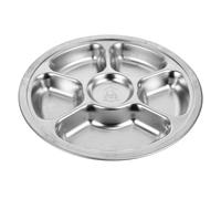 Warmhm Assiette Inoxydable Compartimentée Acier Alimentaire Cases Plateau Repas Réutilisable pour Adultes Pratique et des Portions pour Maison et École
