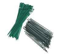 Warmhm Attaches de Jardin Vertes Réglables pour Plantes Lot de 300 Pièces en Plastique Souple Deux Tailles 17 CM et 135 CM Attaches Flexibles pour Arbustes Arbres et Treillis