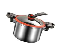 Warmhm Autocuiseur Acier Inoxydable avec Poignées Doubles Casserole Antidérapante Cuiseur à Pression Micro pour Induction et Gaz