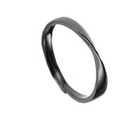 Warmhm Bague Couple En Argent 925 Pur Anneau Ouvert Noir Et Blanc Design Infini Minimaliste Unisexe Alliage Solide Présent Anniversaire