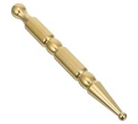 Warmhm Baguette de Massage Faciale en Laiton Double Tête, Outil D’acupression pour Visage et Corps, Rouleau de Massage Nuque, Masseur de Doigts Polyvalent pour Relaxation et Soulagement