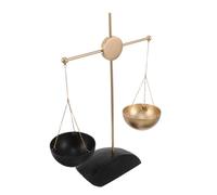 Warmhm Balance Scale Sculpture Vintage Metal Model Justice Law Scale Figurine Sturdy Home Decor Ornament for Wine Cabinet Office Desktop