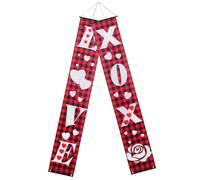 Warmhm Bannière de Porte Valentine Décorative pour Fête Bannière Suspendue Festive pour Porche Décoration Romantique pour Saint-valentin