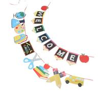 Warmhm Bannière Welcome Back To School Décorative Lettres Claires pour Décoration de Classe et Fête de Rentrée Accessoires pour Photos et Accueil de Semestre