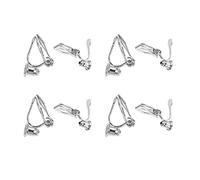Warmhm Base De Boucle D'oreille à Clip Triangulaire Dorée En Cuivre Plaqué, Set De 8 Pièces, Clips D'oreilles Décoratifs Sans Perçage, Accessoires Diy Pour Femmes, Anti-douleur Pour Création De Bijoux