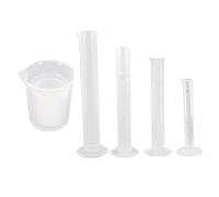 Warmhm Bécher Transparent et Cylindre Gradué avec Échelle Claire pour Laboratoire Écoles Chimie et Usage Domestique