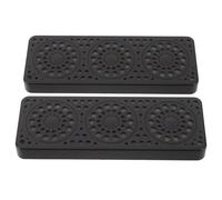 Warmhm Boîte à Cigares Rectangulaire Noire 2pcs Contrôle Précis de L'humidité et Mousse de Fleur pour Usage Polyvalent Lors de Moments Privés ou Rassemblements Sociaux