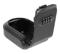 Warmhm Boîte à Clés Murale Noire Serrure à Combinaison, Coffre-Fort Sécurisé pour Maison et Extérieur, Mini Boîte à Codes pour Cacher Une Clé, Accès Facile et Protection Renforcée