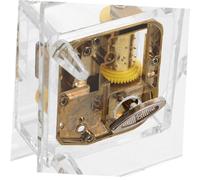 Warmhm Boîte à Musique Piano Transparent Verre Figurine Rétro Élégante pour Bureau Air Romantique pour Décoration de Table et Cadeaux Festifs
