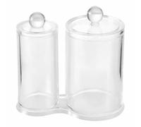 Warmhm Boîte de Rangement Acrylique pour Salle de Bain Organisateur de Maquillage pour Coussins de Maquillage Boîte Ménagère pour Beauté