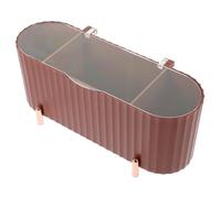 Warmhm Boîte De Rangement pour Coton Démaquillant 1 Compartiment Plastique Léger Couleur Rose Poussiéreux Pratique pour Bureau Salle De Bain
