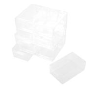 Warmhm Boîte de Rangement Rangement Facile en Acrylique à Six Compartiments Tiroir Transparent Organisateur de Table Pratique et Anti-poussière pour Lentilles de Contact