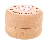 Warmhm Boîte dent enfants mignon filles garçon souvenir haut nourrisson fée trousse en bois