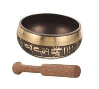 Warmhm Bol Chantant Cuivre avec Maillet Bol Tibétain pour Pratique et Yoga Décoratif Zen de Petite Style Aléatoire