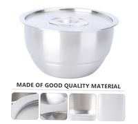 Warmhm Bol Inox Épais avec Couvercle à Poignée Bol Vapeur pour Œufs Soupe Riz Multi Usage pour Cuisine Domestique et Professionnelle