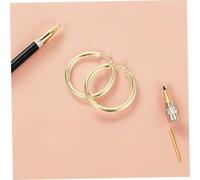 Warmhm Boucles Doreilles Créoles Larges Dorées pour Femmes Légères et Résistantes Style Élégant pour Bureau Soirée et Usage