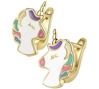 Warmhm Boucles D'oreilles Licorne pour Femmes et Filles, Boucles D'oreilles Goujon en Alliage Doré, Bijoux Fantaisie, Accessoire de Mode pour Soirée et Quotidien,