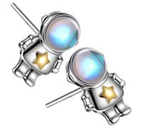Warmhm Boucles Oreilles Femme Astronautes Design Délicat Résistantes Décoloration Original pour Anniversaire et Occasions Spéciales