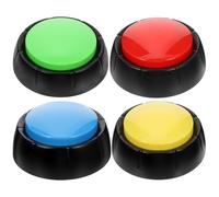 Warmhm Bouton de Communication Couleur Aléatoire pour Dressage la Maison 4 Pièces en Abs Résistant à l'usure Fonction D'enregistrement, Facile à Presser pour Chiot