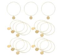 Warmhm Bracelet de Danse Orientale Doré 40 Anneaux - Accessoire de Costume pour Femme - Bijou Léger et Confortable pour Spectacle et Performance de Danse Orientale