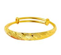 Warmhm Bracelet Jonc Femme Bijou Doré Épais Simple Style Pluie D'étoiles Filantes