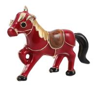 Warmhm Broche Cheval Rouge Chanceux Vintage pour Femme Épingle Décorative Équestre Élégante Accessoire Costume Mardi Gras et Nouvel An Chinois Bijou Animal Ancien