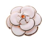 Warmhm Broche De Poitrine Camélia En Alliage Doré Chic, Accessoire De Mode Femme, Clip De Fixation Léger, Décoration Vêtements Et Paquet, Présent Pour Occasions Spéciales