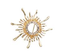 Warmhm Broche Décorative Vintage En Alliage Doré, Broche Élégante Tournesol Rétro, Accessoire Mode Pour Femme, Pour Fête Et Vie Quotidienne, Taille Standard