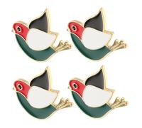 Warmhm Broche Drapeau Palestinien Métal 4 Pièces, Insignes Palestiniens Décoratifs, Accessoires Patriotiques Pour Vêtements, Événements Et Fêtes, Petit Format