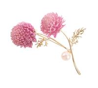 Warmhm Broche Fleur Rose Éternelle Épingle Rétro Élégante pour Femme Accessoire Polyvalent pour Foulard Cardigan Robe Mariage et Soirée